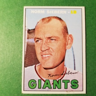 1967 - TOPPS BASEBALL CARD NO. 299 - NORM SIEBERN - GIANTS - EXMT/NRMT/MT. - READ