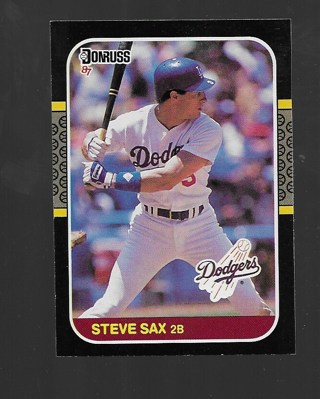 1987 DONRUSS STEVE  SAX #278