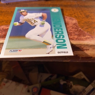 1992 fleer Rickey Henderson baseball card 