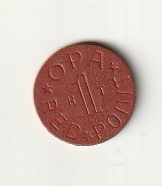 *WW2 Ration Ticket Token Coupon Office of Price Administration OPA 1 Red Point VT