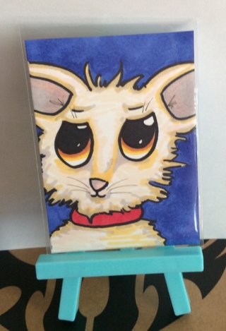 Hope the Cat original drawing aceo