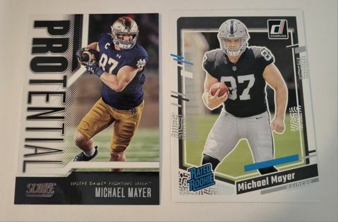 2023 Michael Mayer rookie cards Las Vegas Raiders