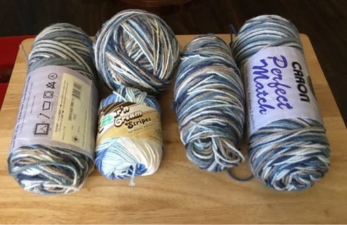 Blueish yarn