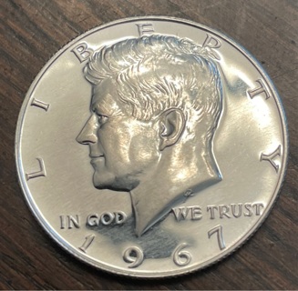 1967 Silver Kennedy Half Dollar 40% Silver From the Special US Mint SET