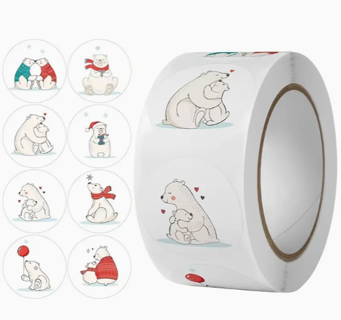 100 Polar Animals Love Stickers  GIN 150