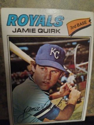 1977 TOPPS JAMIE QUIRK KANSAS CITY ROYALS BASEBALL CARD# 463