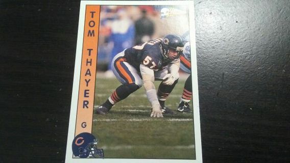 1992 PACIFIC TOM THAYER CHICAGO BEARS FOOTBALL CARD# 39