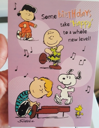 Peanuts gang Happy Birthday card w/envelope