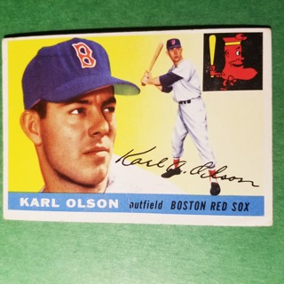 1955 - TOPPS BASEBALL CARD NO. 72 - KARL OLSON - RED SOX