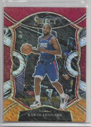 Kawhi Leonard 2020-21 Select Prizm Red White Orange Shimmer #37