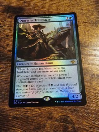 Magic the gathering mtg Outcaster Trailblazer rare card Outlaws Thunder Junction