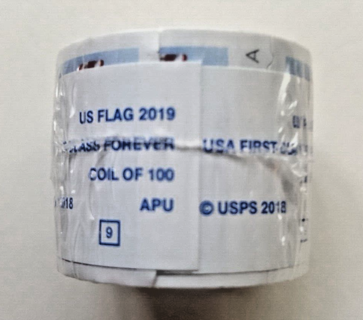 USPS Forever Postage Stamps US Flags 2019 Sealed Roll of 100