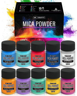 [NEW] Mica Powder for Epoxy Resin (10-Pack) DIY Craft Resin Powder – Epoxy Pigment Powder
