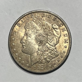 Low GIN 1921 Morgan Silver Dollar ~ AU