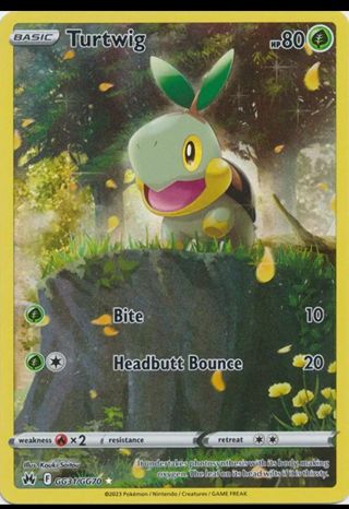 NM Secret Rare GG Turtwig Crown Zenith Pokemon card TCG SWSH