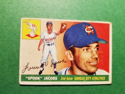 1955 - TOPPS BASEBALL - CARD NO. 61  SPOOK JACOBS - A'S