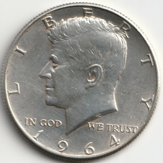 1964-D Kennedy Half Dollar 90% Silver U.S. Fifty Cent Coin