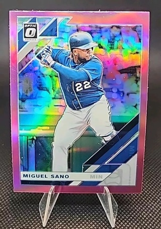 Miguel Sano - 2019 Panini Donruss Optic - Pink Prizm Refractor Mirror Holo SP