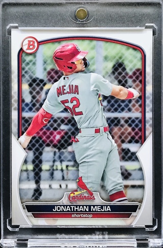 Jonathan Mejia PRC - 2023 Bowman Prospects #BP-15 - St. Louis Cardinals [AA129]