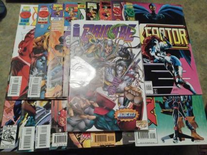 16 MARVEL COMIC BOOKS XFACTOR PLUS 1 BRIGADE BONUS. 14 XFACTORS ARE DIRECT EDITION