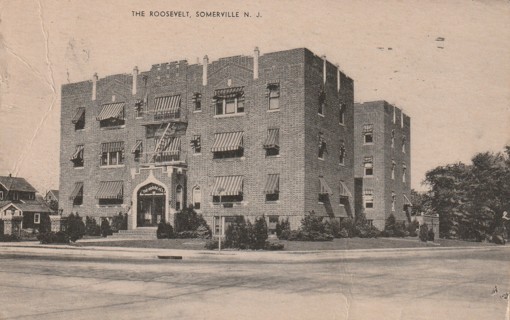 Vintage Used Postcard: g: 1947 The Roosevelt, Somerville, NJ