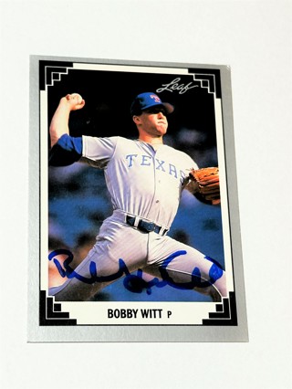 Autographed 991 Leaf Bobby Witt Texas Rangers #3