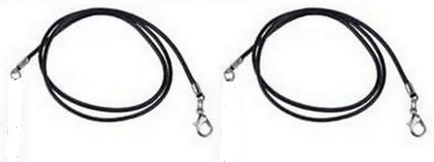 2PCS 24-inch Black Cord Necklaces Lot 5 (PLEASE READ DESCRIPTION) 