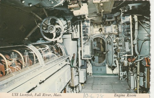 Vintage Unused Postcard: (m): USS Lionfish, Fall River, MA