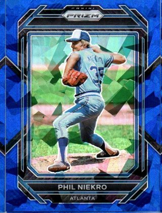 2023 Panini Prizm Phil Niekro Blue Ice