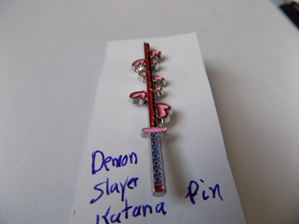 Demon Slayer Mitsuri Kanraj's Whip Nichirin Katana Pin 2 1/4 long and double pin backs