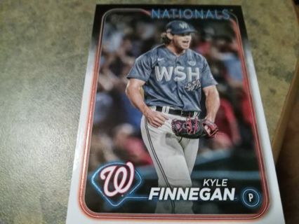 2024 TOPPS KYLE FINNEGAN WASHINGTON NATIONALS BASEBALL CARD# 153