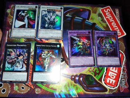 6 mint condition super rare holo Yugioh Cards Synchros,XYZ and Links