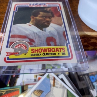 1984 topps usfl showboats Derrick Crawford football card 