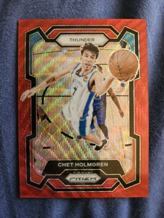 2023-24 Panini Prizm Ruby Wave Prizm Chet Holmgren