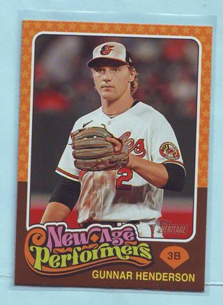 2024 Topps Heritage NEW AGE PERFORMERS Gunnar Henderson Baseball Card # NAP-24 Orioles