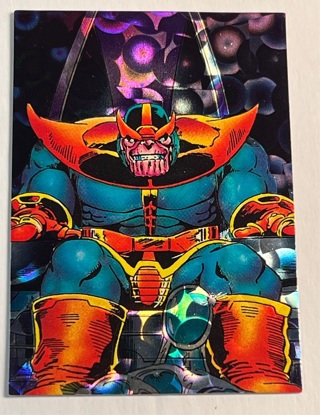 THANOS 1992 MARVEL COMIC IMAGES SILVER SURFER PRISM CARD # 42 JUDGEMENT