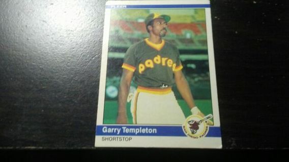 1984 FLEER GARRY TEMPLETON SAN DIEGO PADRES BASEBALL CARD# 314