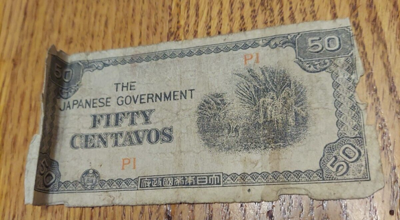 Japanese Government Philippines 50 Centavos