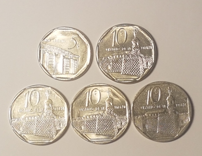 5 Coin Cuba 5 10 Centavos 1994 1996 2008 2017