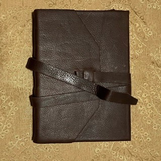 Brown leather journal