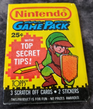 Topps NINTENDO Zelda Game Pack 1989 Trading Card Pack SEALED! Zelda