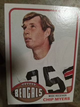 1976 TOPPS CHIP MYERS CINCINNATI BENGALS FOOTBALL CARD# 491