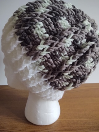 Hand Crocheted Ribbed Hat 