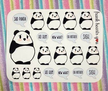 Panda planner sticker sheet 