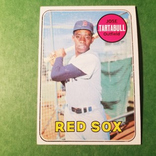 1969 - TOPPS EXMT - NRMT BASEBALL - CARD NO.  287 - JOSE TARTABULL - RED SOX