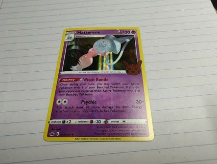 Pokemon Promo Trick or Trade Hatterene Holo Rare