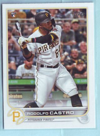 2022 Topps Series 1 Rodolfo Castro ROOKIE Baseball Card # 85 Pirates