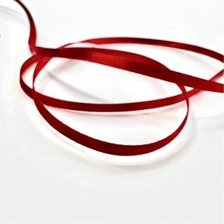 Red Satin 1/8” Wide Ribbon 