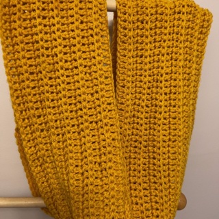 Crochet Winter Warm Infinity Scarf .