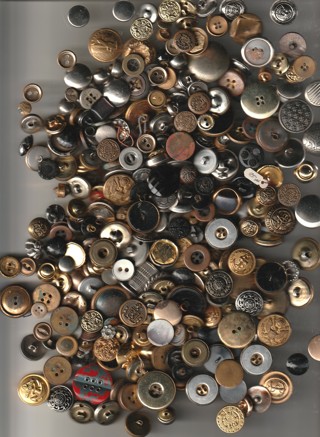 2 ounce Random Vintage, Possible Antique Metal Buttons. Use for Collecting or all sorts of crafts